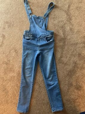 Cat & Jack Medium Blue Denim Women’s Overalls with Adjustable Straps